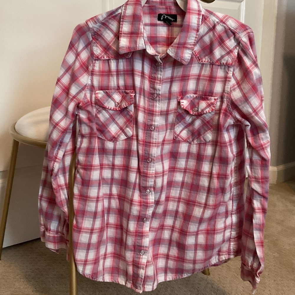 art class Pink Plaid Kids Shirt
